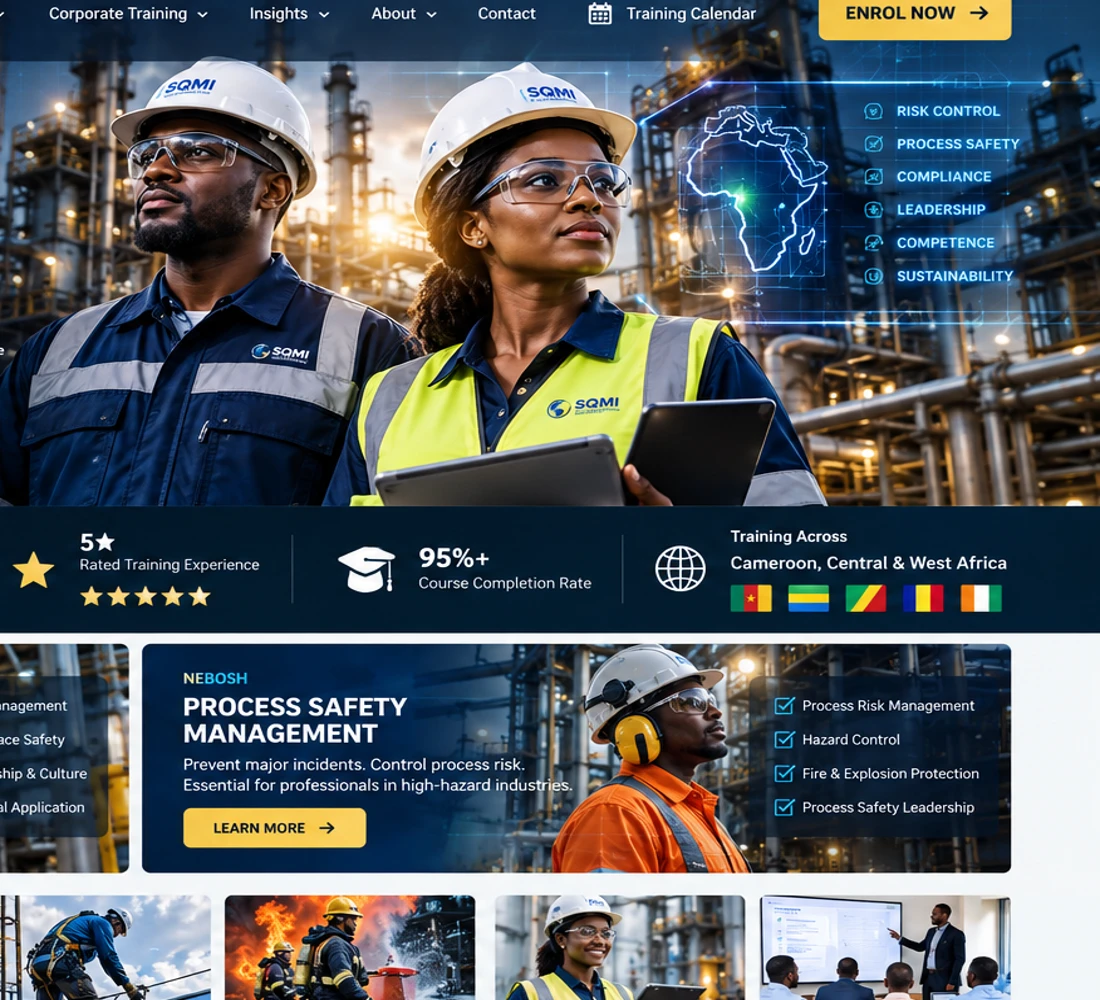Illustrative image of workplace safety professionals
